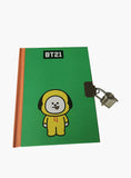 BT21 green diary with lock