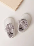 Giggles Floral Accent Slip-On infant ballerina shoes