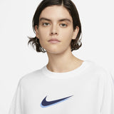 Nike Solid White Womens Sweatshirt (oversized fit)