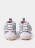 Juniors denim butterfly embroidered infant shoes