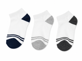 Juniors grey striped socks(set of 3)
