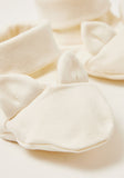 Giggles Blooming Dale Solid Booties with Ear Accents and Rolled-Up Hem