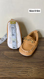 Giggles brown loafer infant shoes