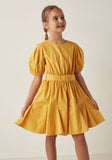 Juniors mustard girls belt frock (Summer)