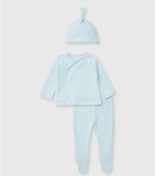 Matalan sky blue shirt, pyjama set & cap (set of 3) (Winter)