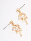 Lovisa heart rhinestone earrings (Jewellery)