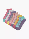 Juniors slogan print ankle socks (pack of 7)