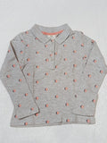 Juniors girls grey fullsleeves polo tshirt