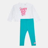 Nike just do it white sweatshirt & Pyjama set (set of 2) (Winter)
