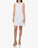 Juniors white chickenkari frock (Summer)