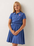 Juniors navy halfsleeves collared frock (Summer)
