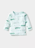 Juniors all over Alligator printed shirt & pyjama set (set of 2)