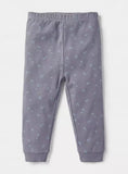 Juniors grey ribbed shirt & pyjama set (set of 2)