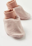 Juniors Striped Slip-On Booties
