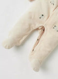 Juniors All Over Sheep Embroidered Fleece Sleepsuit (Winter)