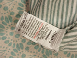 Juniors green stripe Bear fleece sleepsuit (Winter)