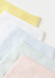 Juniors Multicolor pastel bandana bibs with silicone attached teether (set of 5)