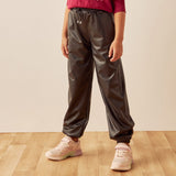Leecoper black leather pant