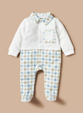 Giggles Multi Colored Checkered Colorblock Formal Sleepsuit (Winter)