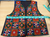 Girls embroidered waist coat with mirror embellishments(with cap)