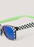 Matalan Kids Black Checker Board Print Sunglasses