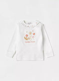 Juniors White Sunshine Floral Tshirt