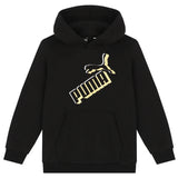Puma solid black logo fleece hoodie (Winter)