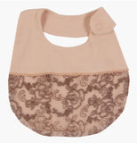 Giggles cream floral bib