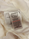Juniors solid white long fleece lined dress (winter)