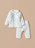 Giggles All Over Blue Bear Printed Shirt & Pyjama Set (Set Of 2)