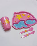 Juniors kids 4 piece rainbow feeding dinner set (BPA FREE)