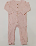 Juniors white ribbed button down knitted openfeet sleepsuit (Winter)