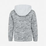 Nike grey all over printed hoodie with big front pocket (Winter)