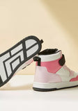 Max pink & white colorblock high shoes
