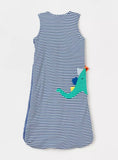 Juniors dino applique sleeping bag