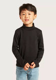 Juniors solid turtle neck black shirt with long sleeves (Winter)