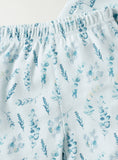 Juniors blue leafy shirt & pyjama set (set of 2)