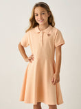 Juniors pastel orange polo frock (Summer)