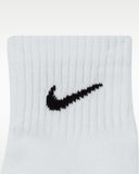 Nike solid white logo textured ankle socks