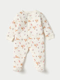 Juniors white deer quilted & padded Sleepsuit (Winter)