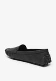 Florabella ladies black leather loafers (box packaging)