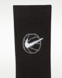 Nike black logo long socks