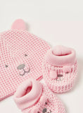 Juniors Beanie cap & booties(set of 2)(winter)