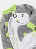 Juniors grey dino applique sleepsuit (Winter)