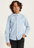 Juniors blue Fullsleeves boys dress shirt