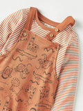 Juniors all over animals printed dungaree (set of 2)