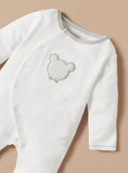 Giggles bear embroidered openfeet sleepsuit
