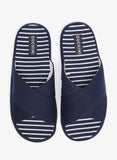 Mister Duchini Navy Striped Slides