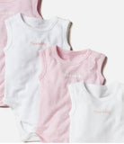 Juniors days printed sleeveless bodysuits (pack of 7)