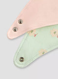 Juniors all over floral print bandana bib (set of 3)